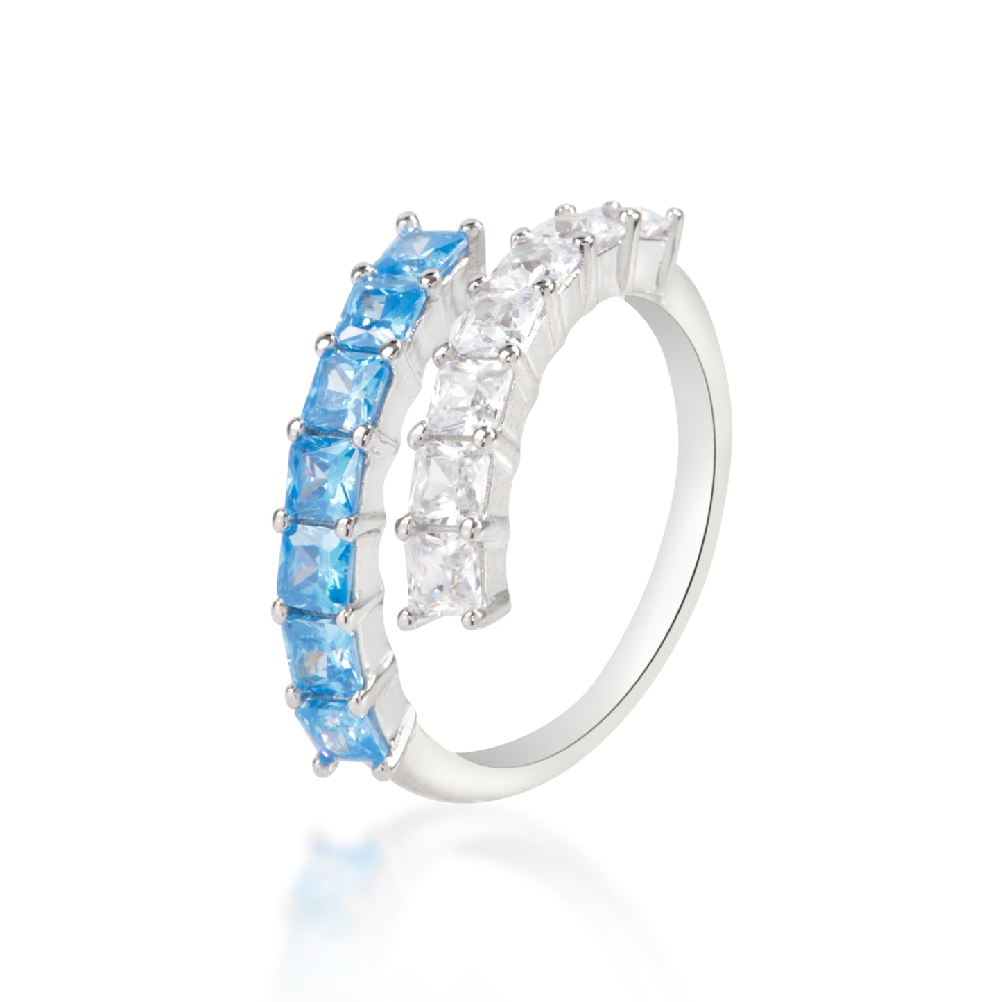 'Brilliant Aquamarine' Silver Ring