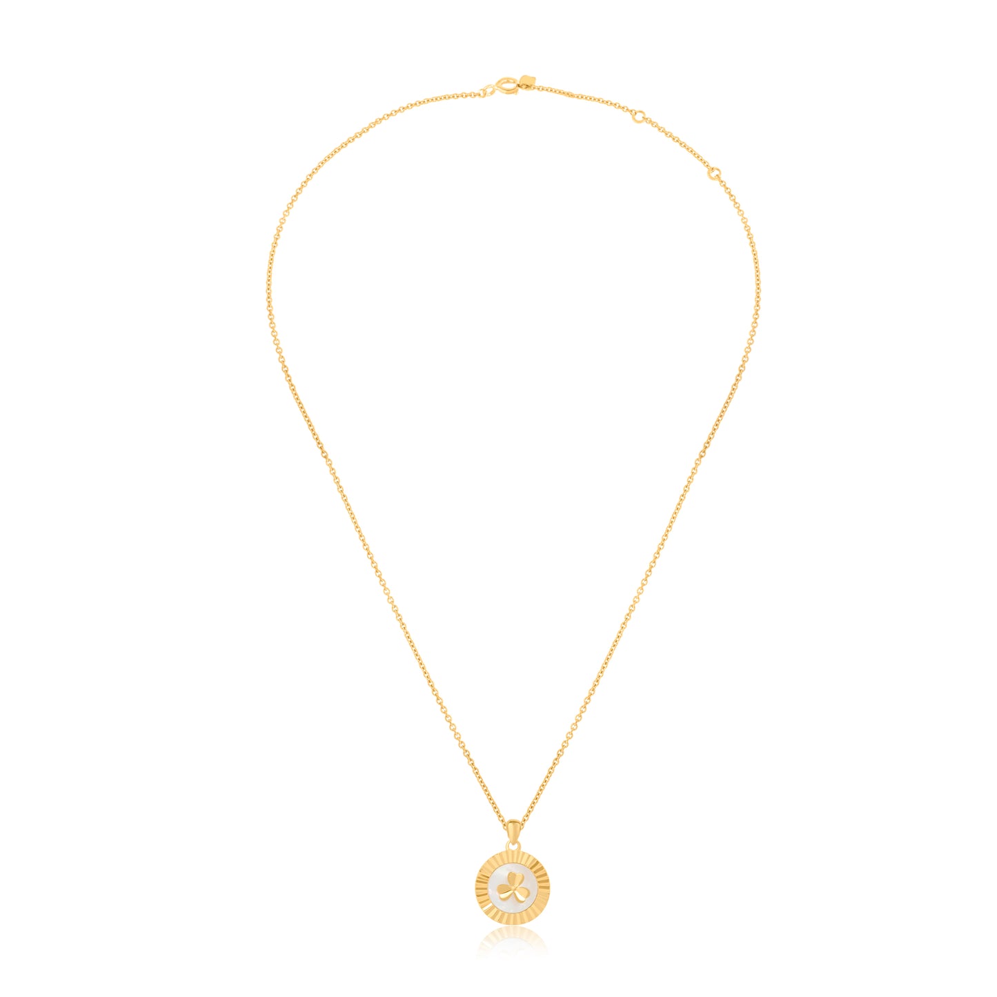 'Fortune Clover' Gold Plated Pendant