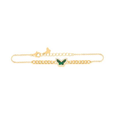 'Mystic Meadow Butterfly' Gold Plated Bracelet