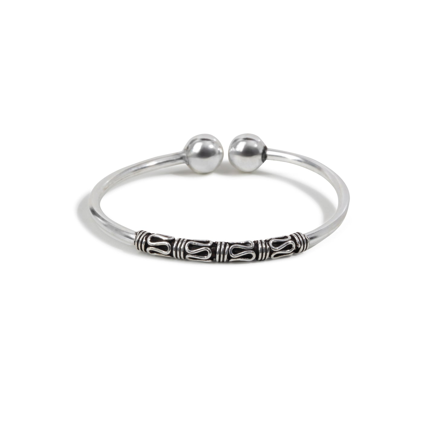 'Thai Bali Pattern' Oxidised Bangle