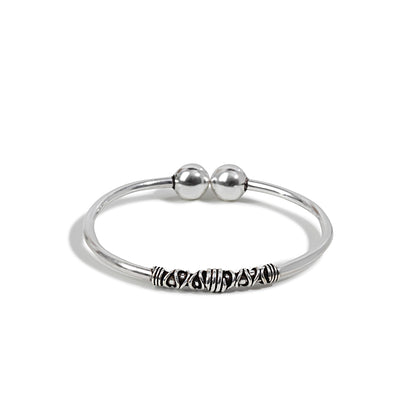 'Brilliant Flexible' Oxidised Bangle