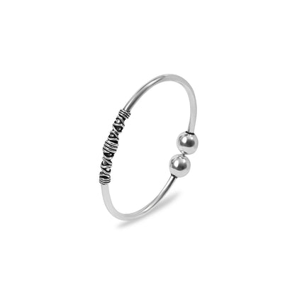 'Brilliant Flexible' Oxidised Bangle