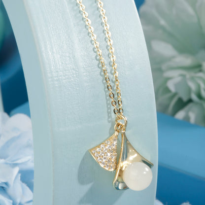 'Ethereal Moonstone' Gold Plated Pendant