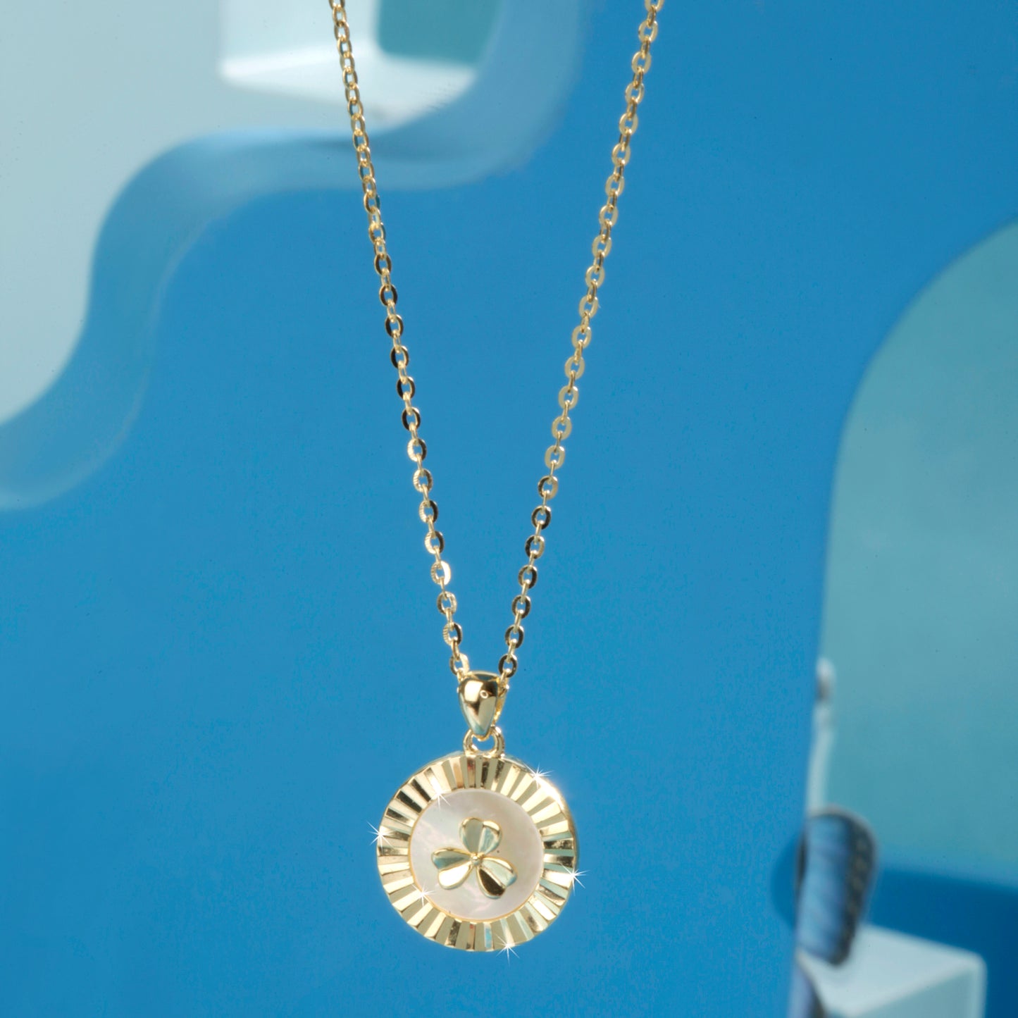 'Fortune Clover' Gold Plated Pendant