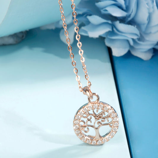 'Serenity Tree' Rose Gold Pendant