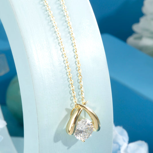 'Golden Radiance Diamond' Gold Plated Pendant