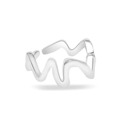 'Heartbeat Wave' Design Ring