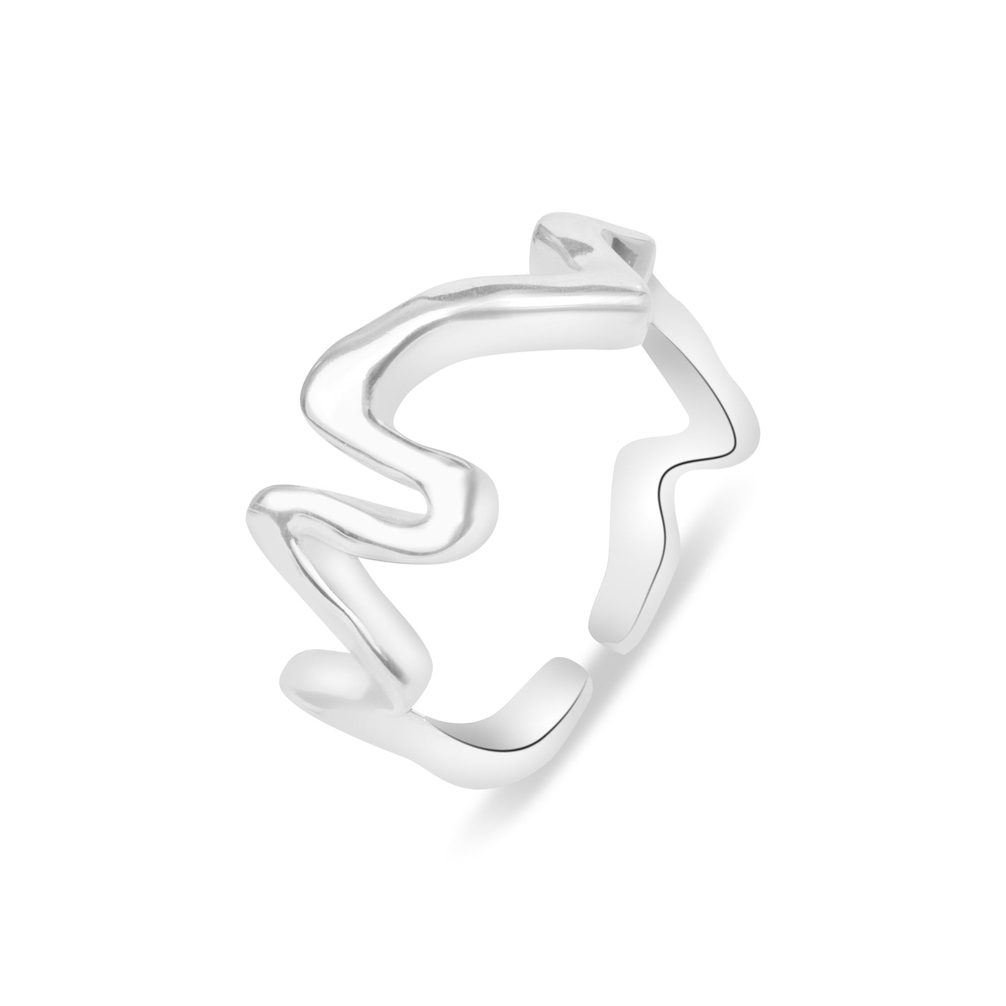 'Heartbeat Wave' Design Ring