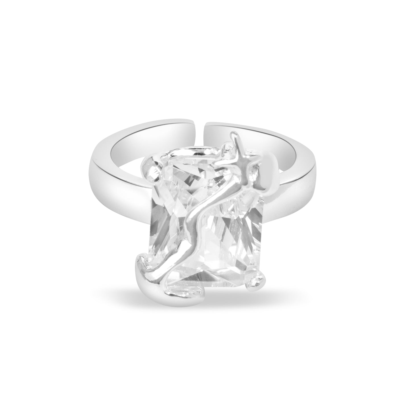 'Cluster Big Rectangle' Women Fashion Ring