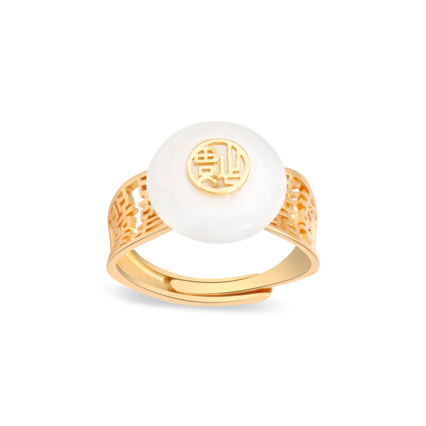 'Safe Buckle Blessing' Gold Plated Ring