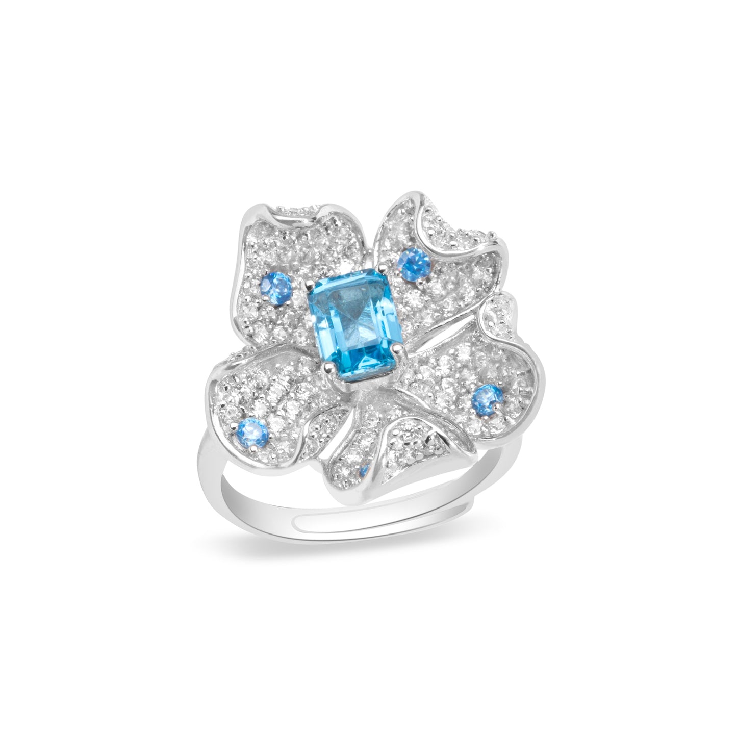 'Floral Azure' Ring