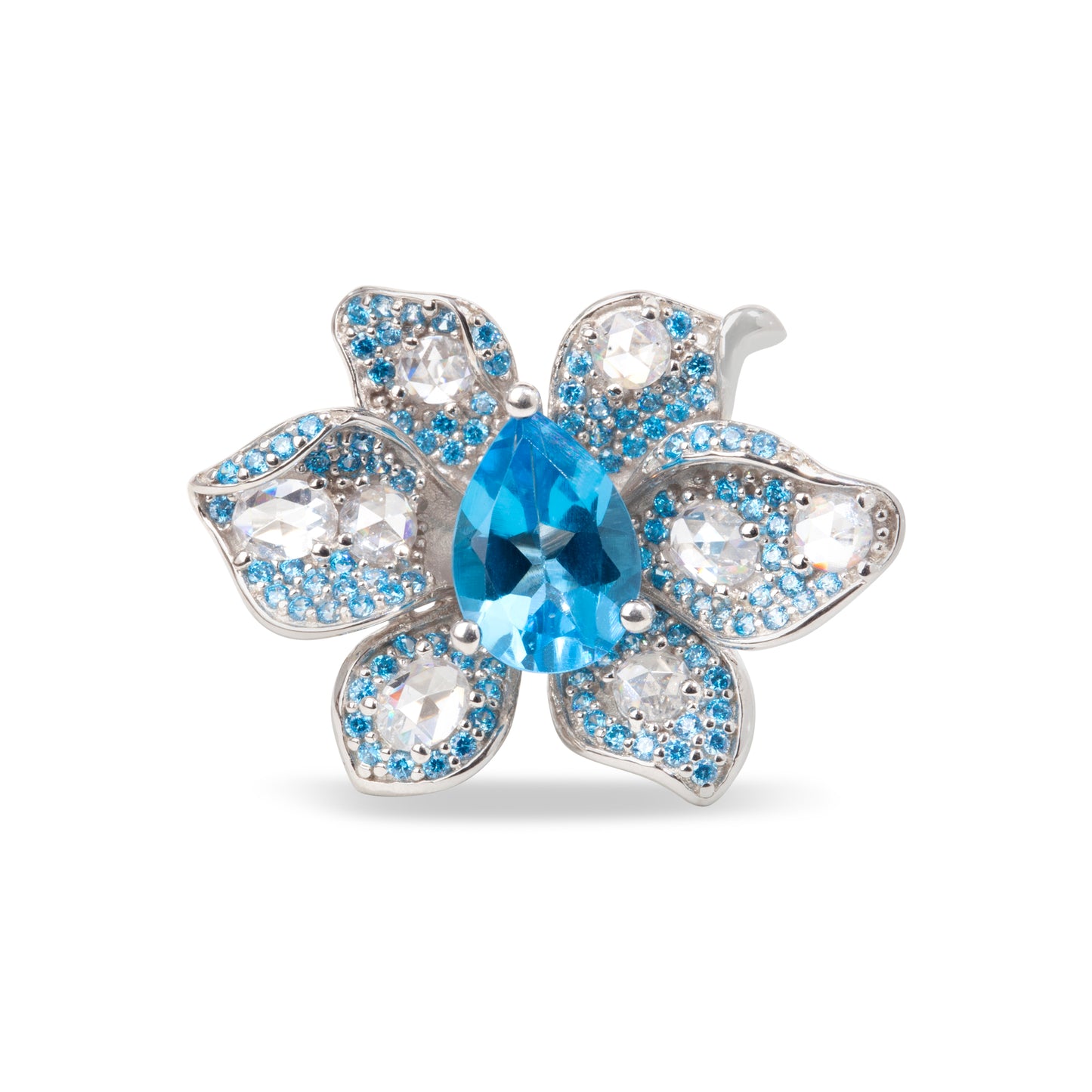 'Oceanic Petal' Silver Ring