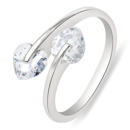 'Trendy Elegant' Austrian Heart Crystal Ring