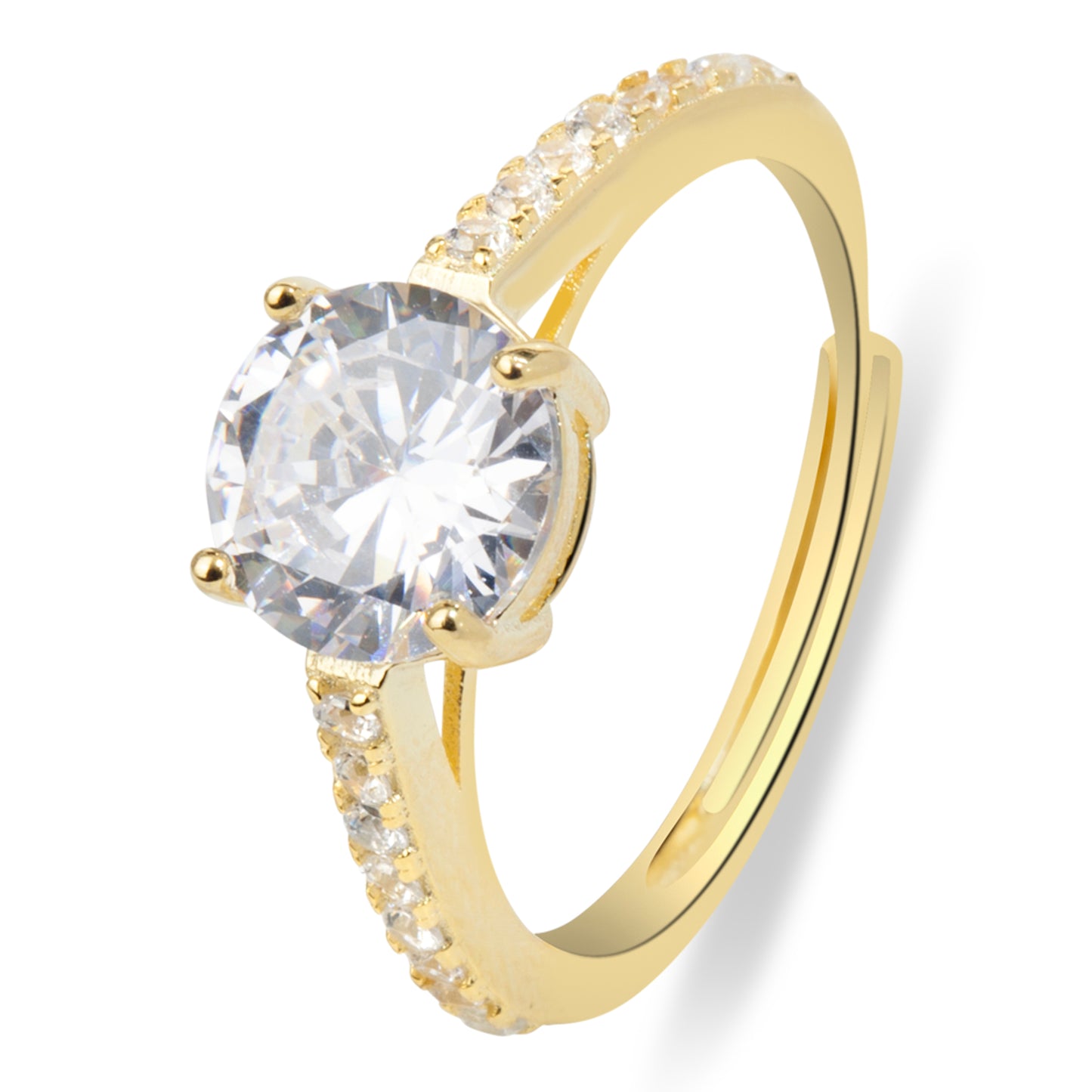 'Gleaming Moonstone' Gold Plated Ring