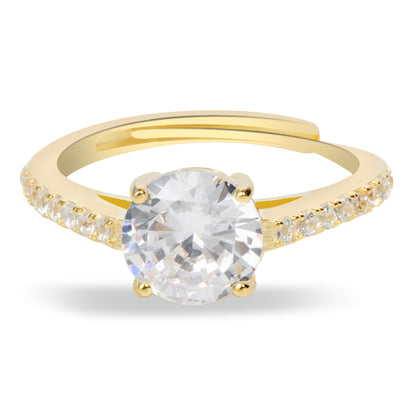 'Gleaming Moonstone' Gold Plated Ring