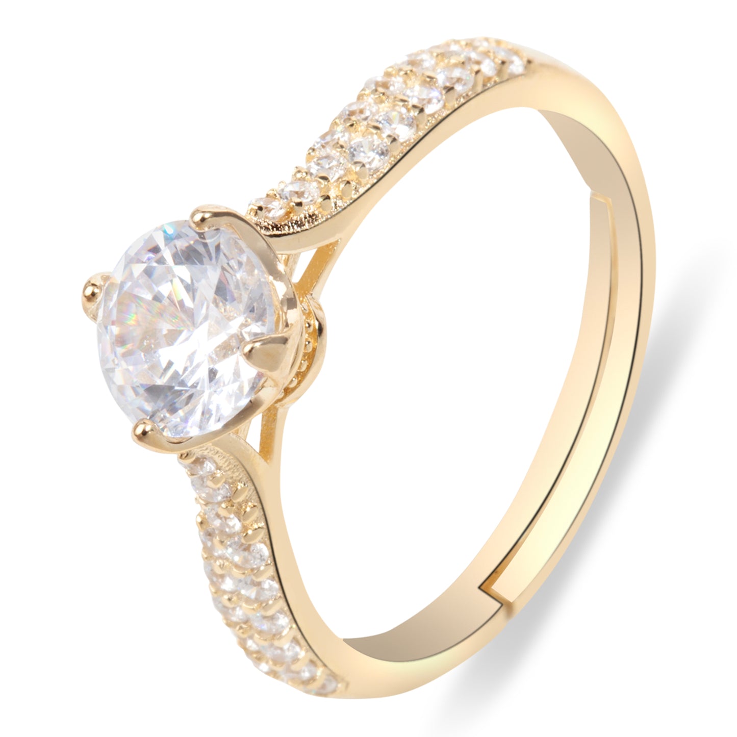 'Luminous Brilliance' Gold Plated Ring