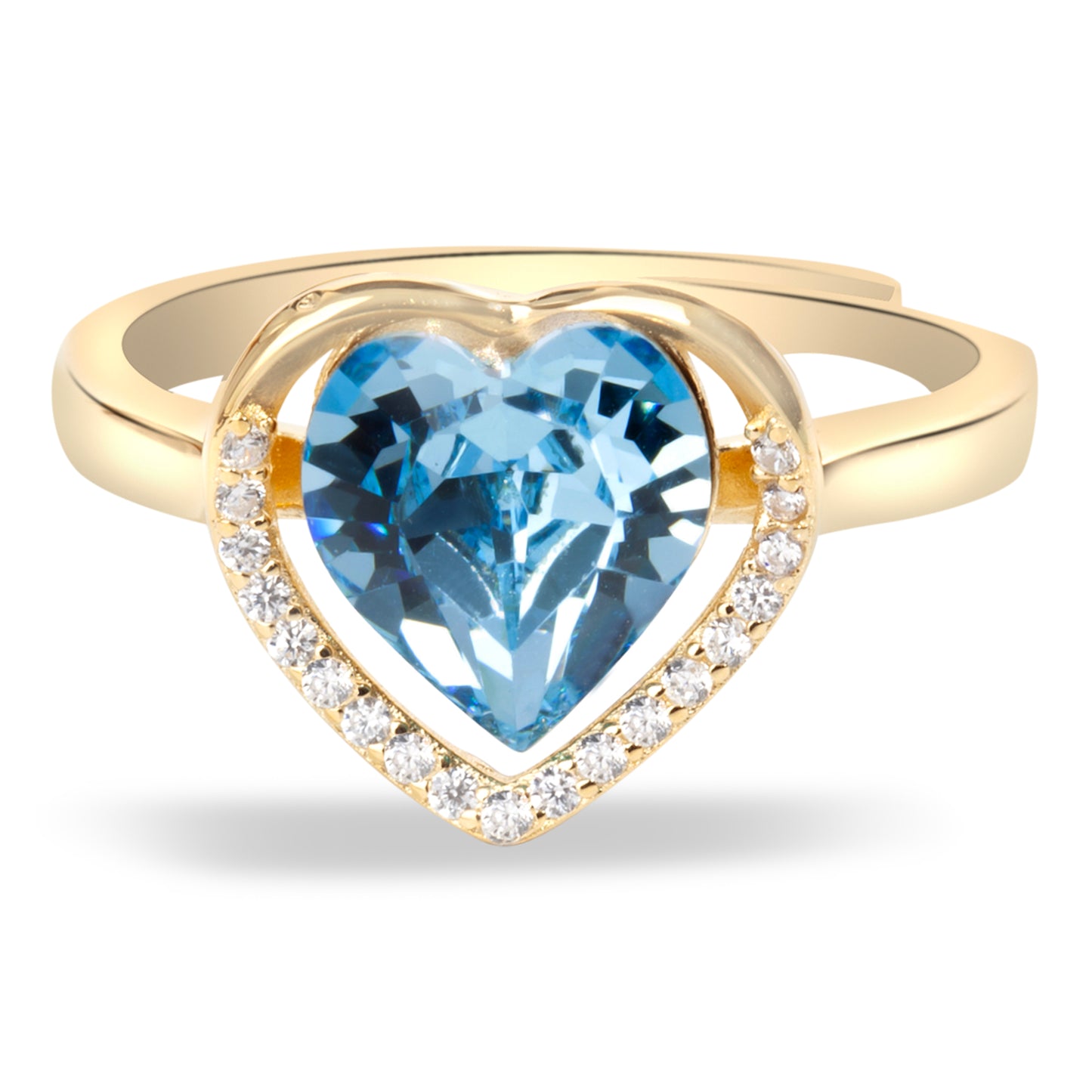 'Azure Affection' Gold Plated Ring