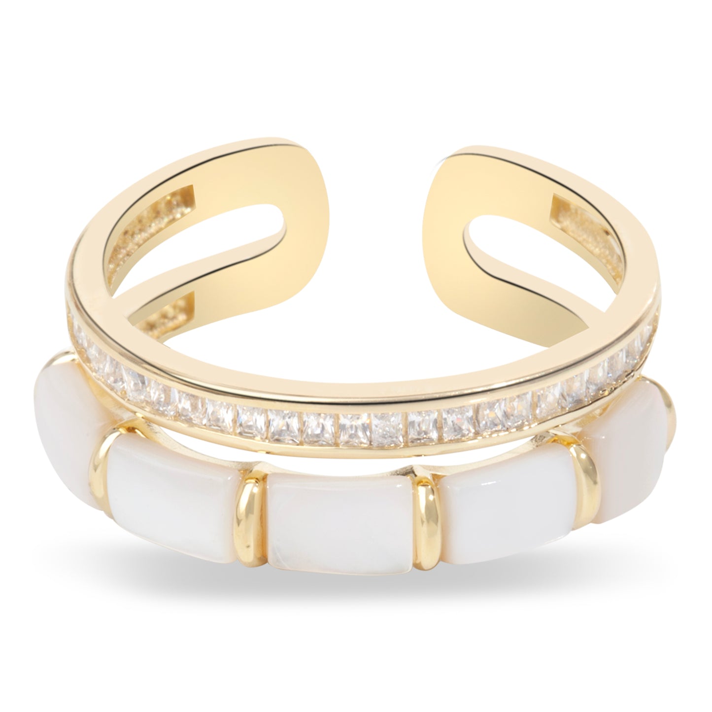 'Tranquil Bam' Cuff Gold Plated Ring