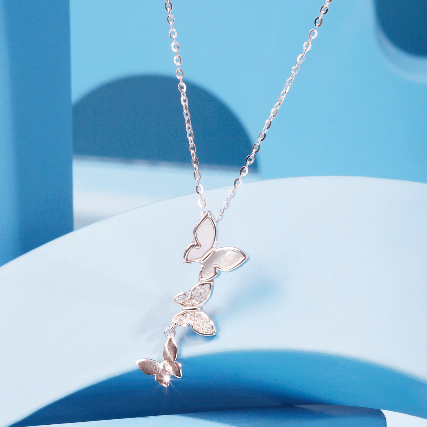 'Butterfly Land' Rose Gold Pendent