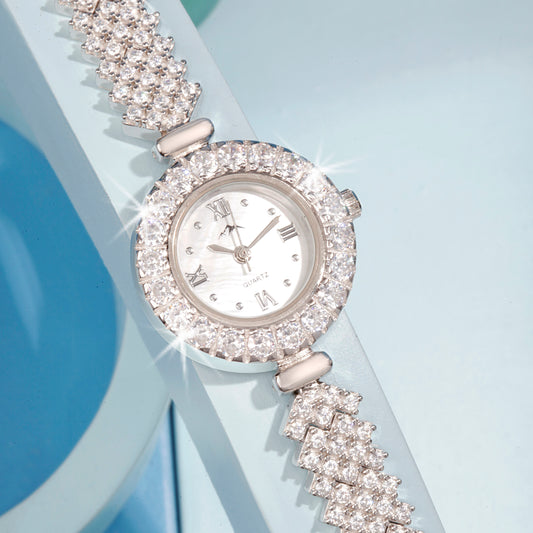 'Elegant Rounded' Luxury Silver Bracelet Watch