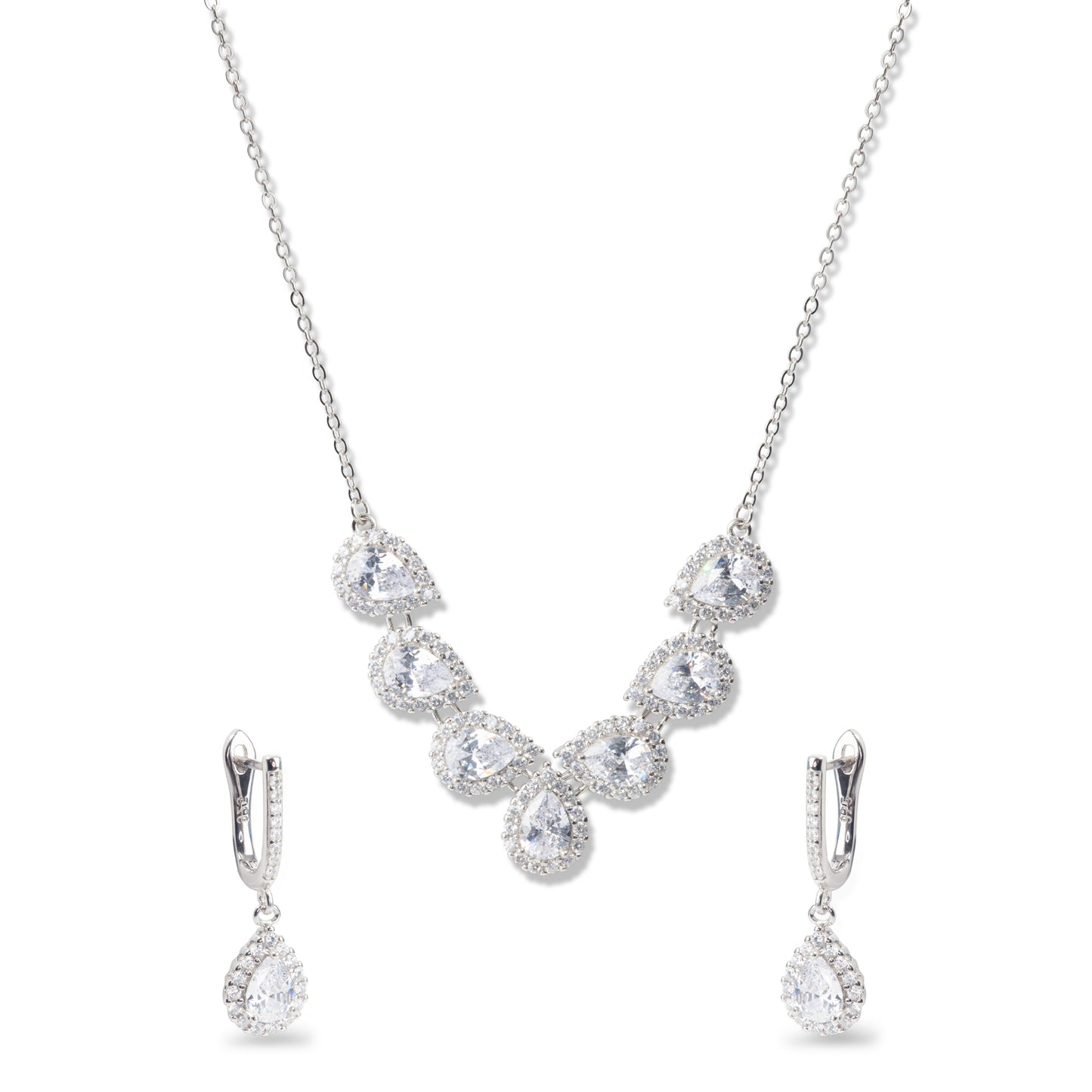 'Silver Teardrop' Jewellery Set