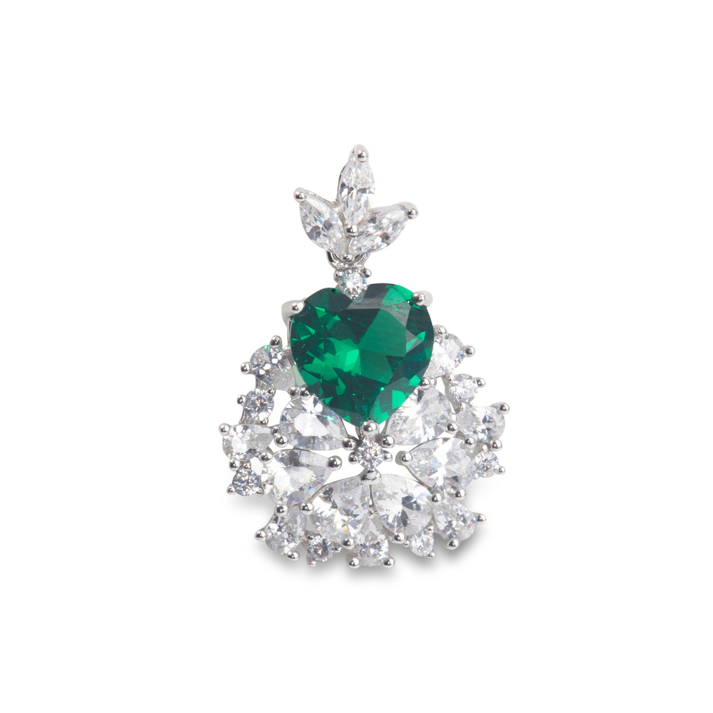 'Emerald Heart' Pendant Set And Ring