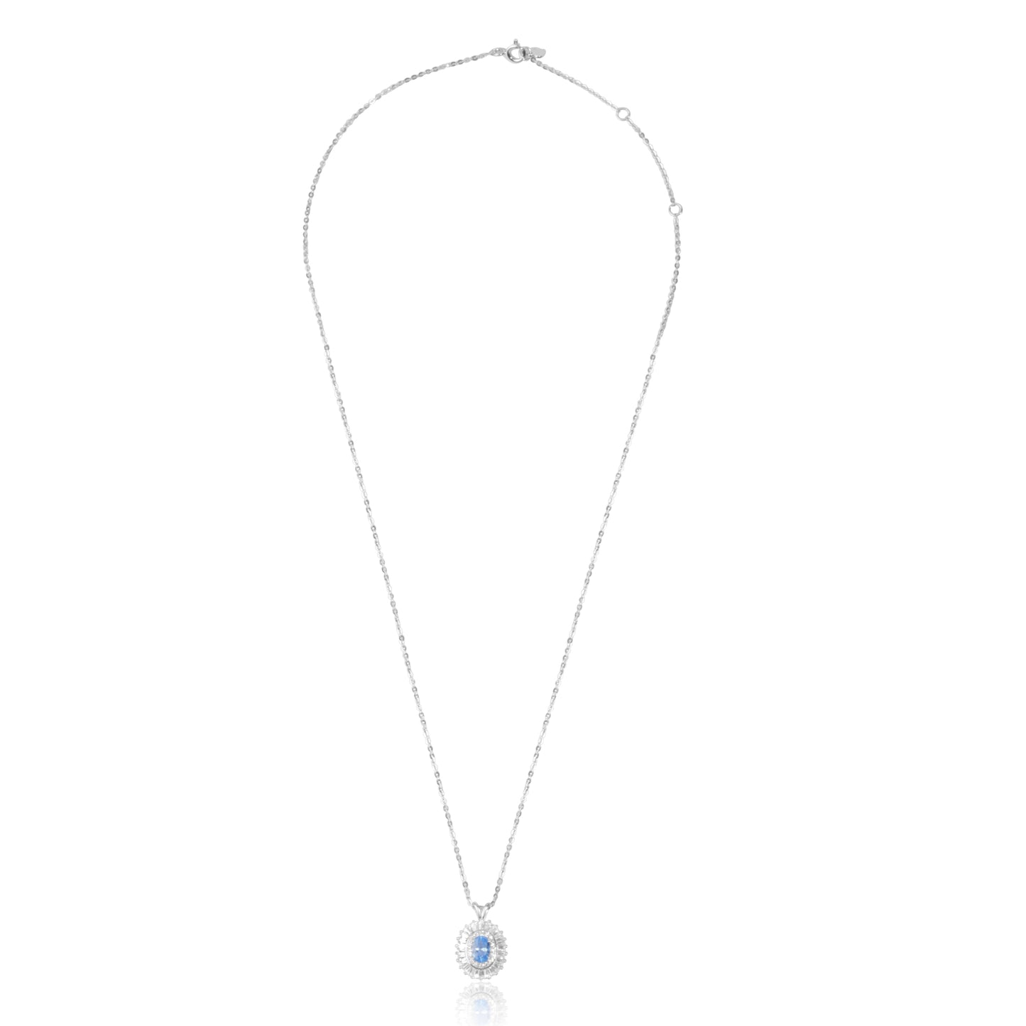 'Natural Topaz Blue Gemstone' Silver Pendant