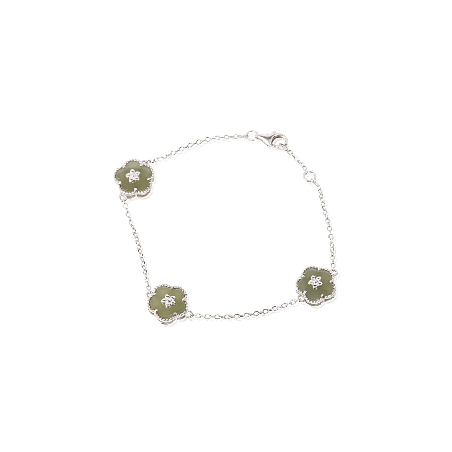 'Tri-Green Floral' Bracelet