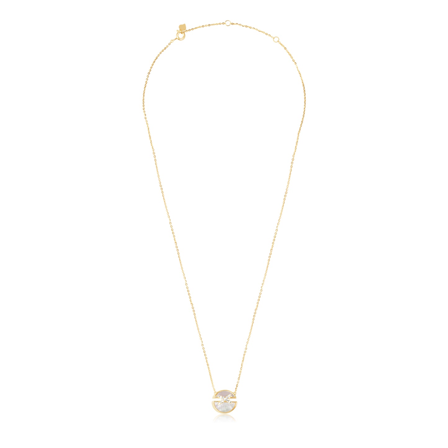 'Jeux De Liens Harmony MOP' Gold Plated Pendant