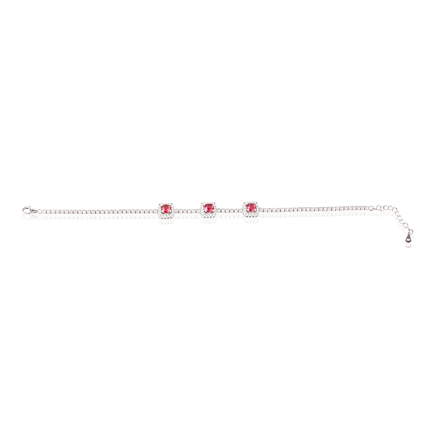 'Radiant Red Trinket' Gemstone Bracelet