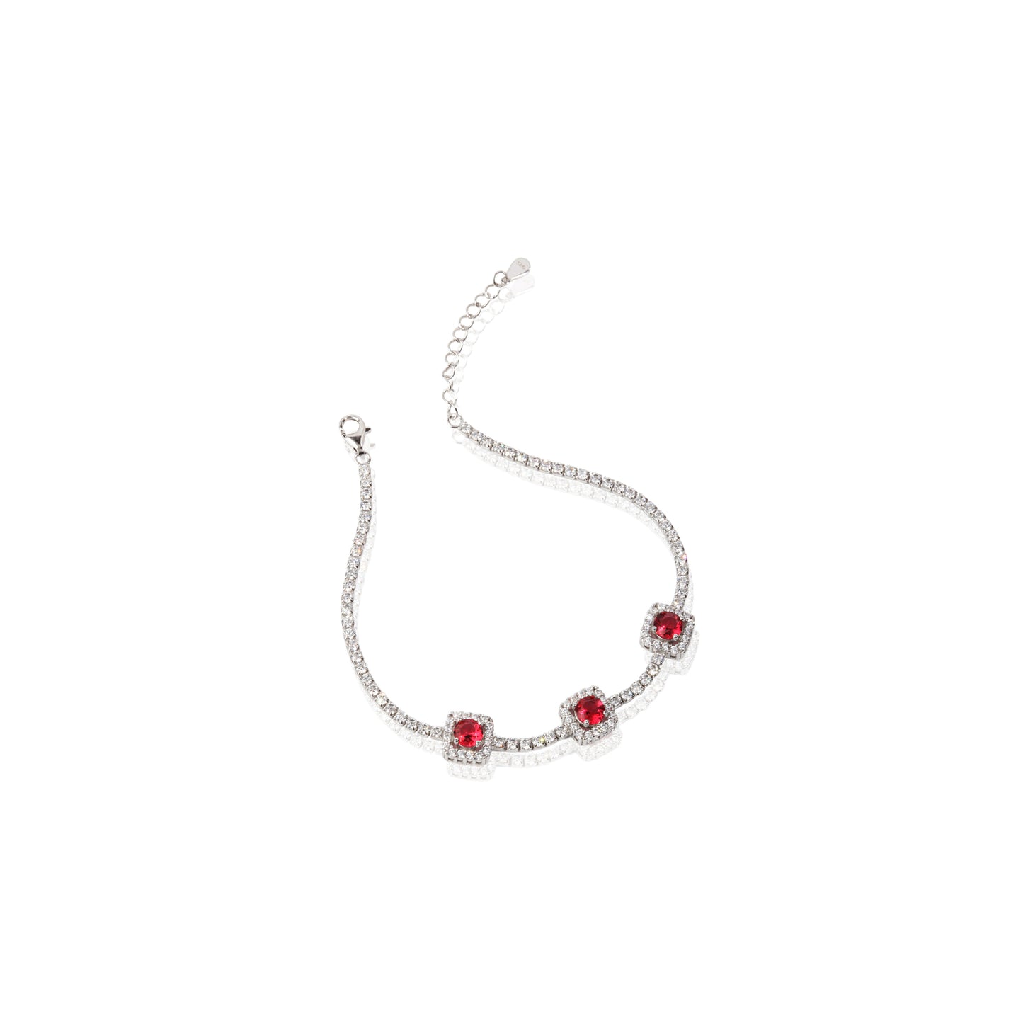 'Radiant Red Trinket' Gemstone Bracelet