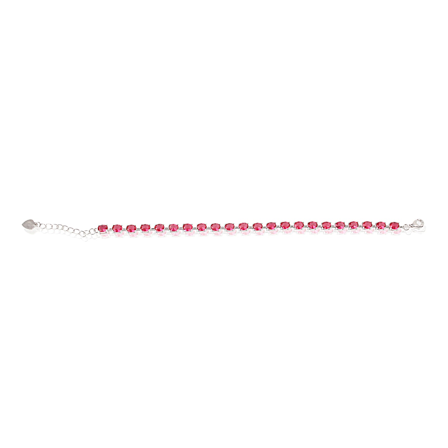 'Ruby Rapture Tennis' Bracelet