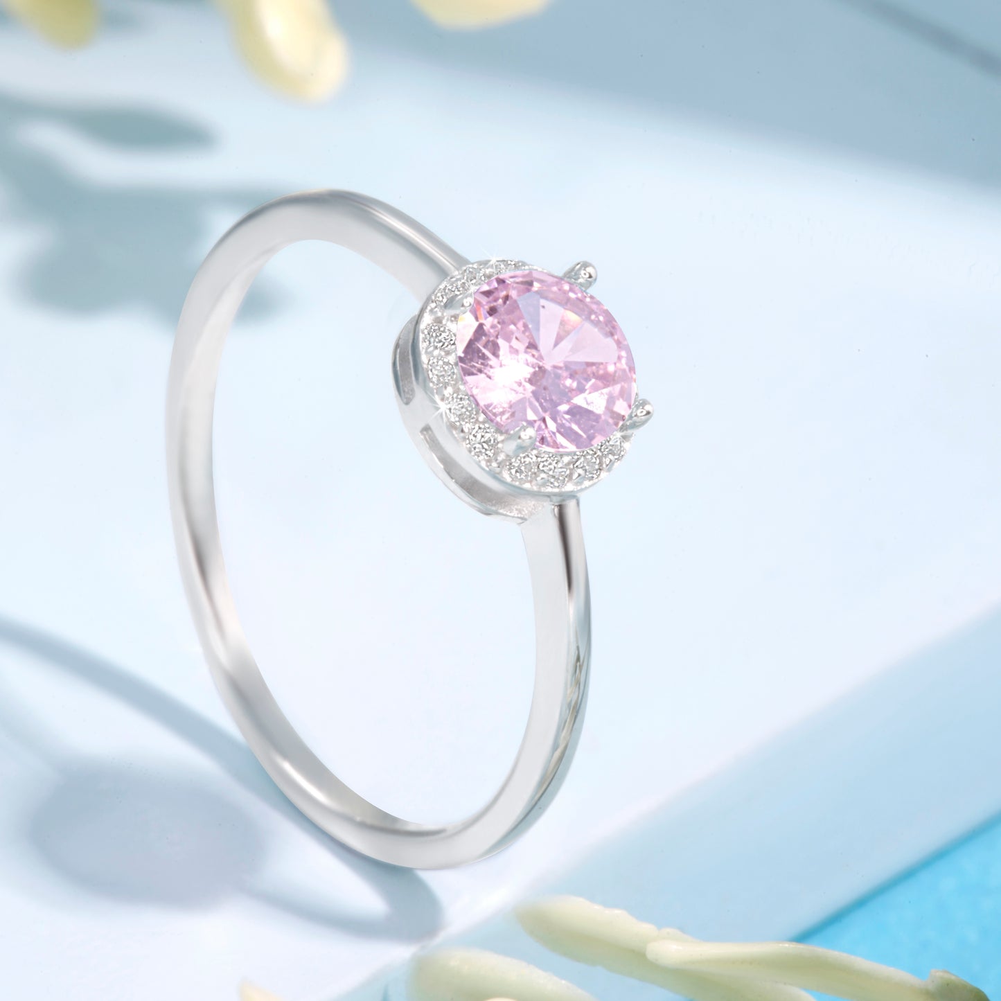 'Blush Bloom' Silver Ring