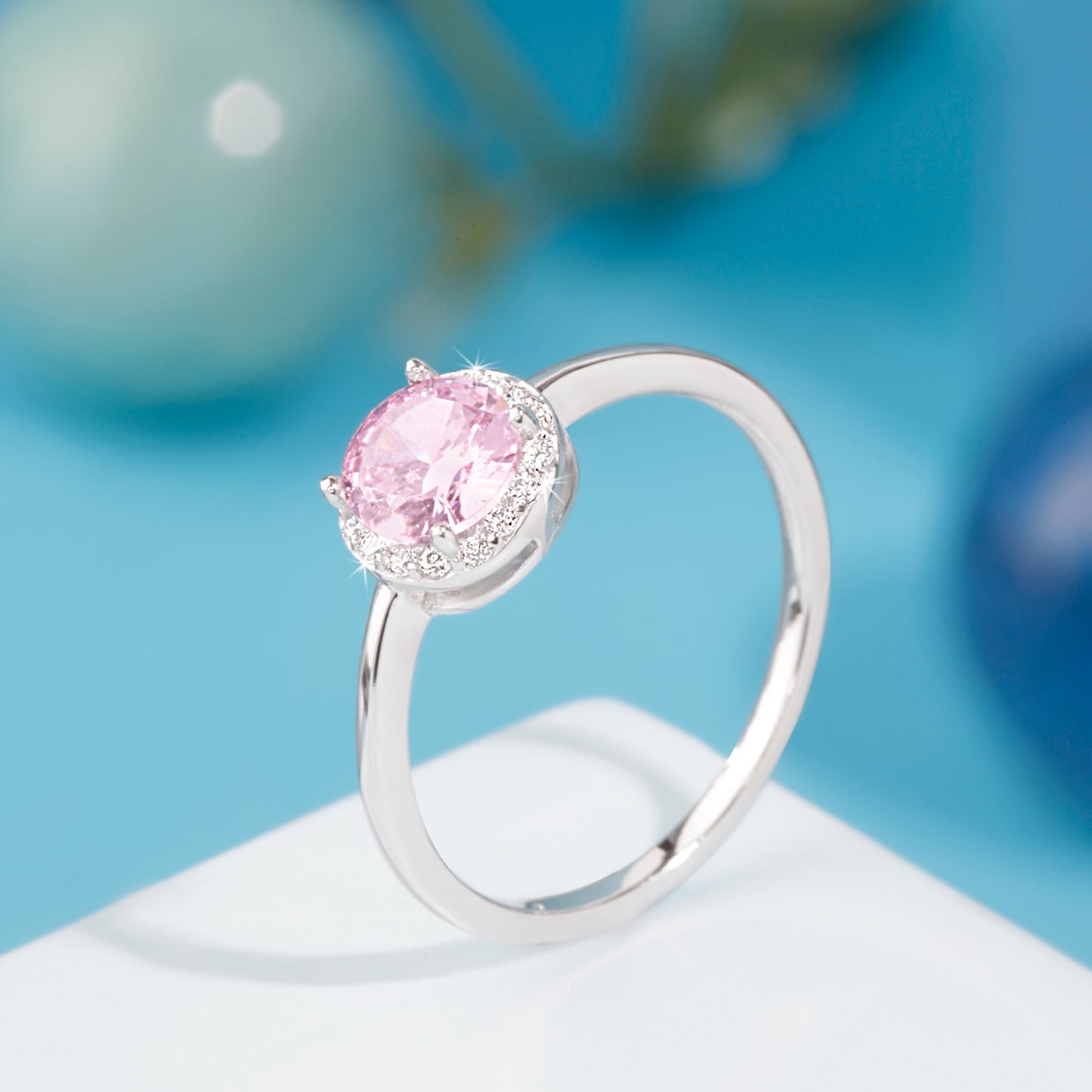 'Blush Bloom' Silver Ring