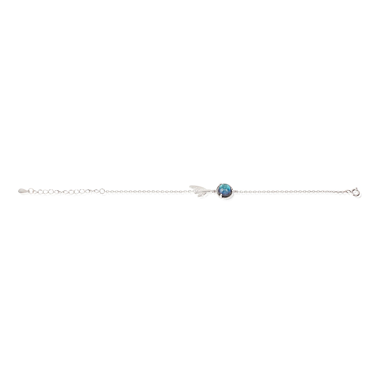 'Aqua Fin Moonstone' Silver Bracelet