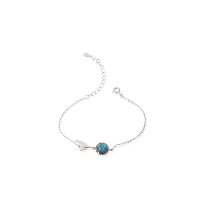 'Aqua Fin Moonstone' Silver Bracelet