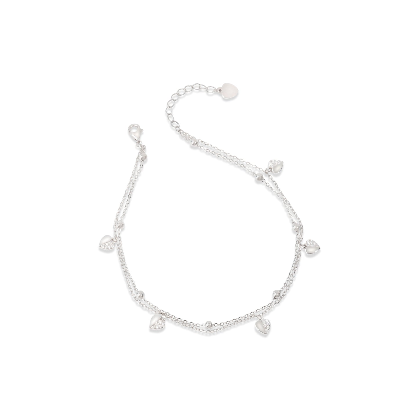 'Cupid's Cadence' Silver Anklet