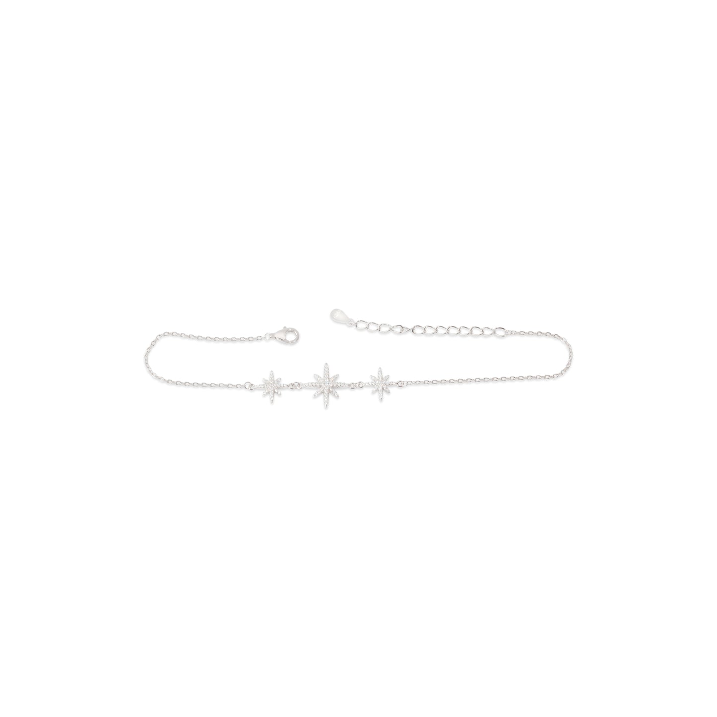 'Shining Star' Silver Anklet