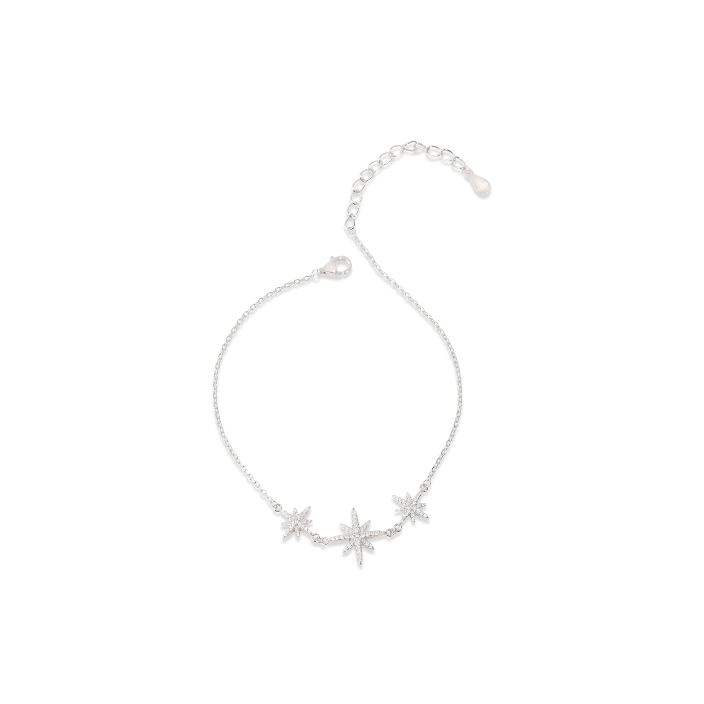 'Shining Star' Silver Anklet