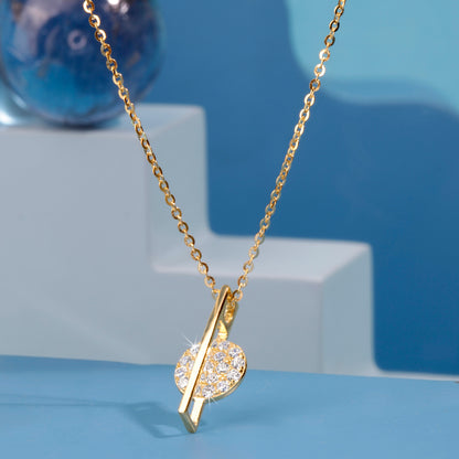 'Diamond Aura' Gold Plated Pendant