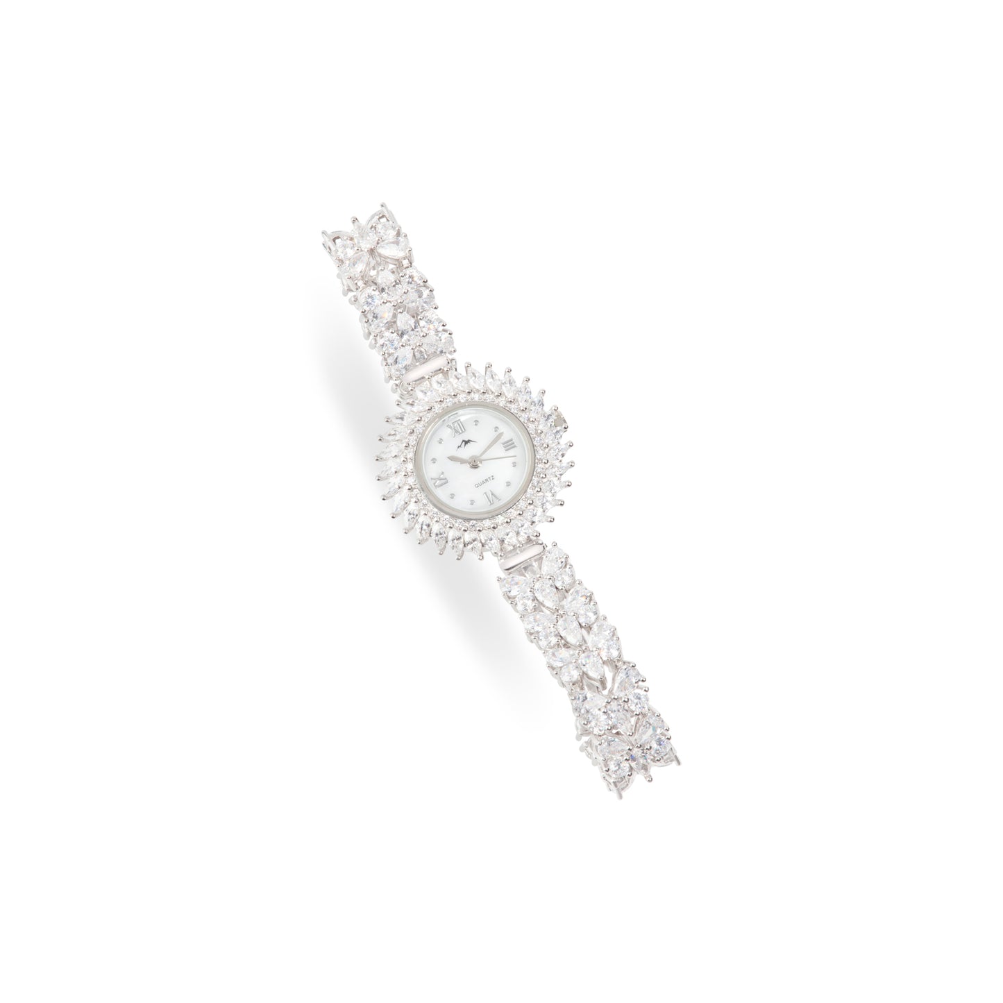 'Butterfly Band Rounded' Silver Bracelet Watch