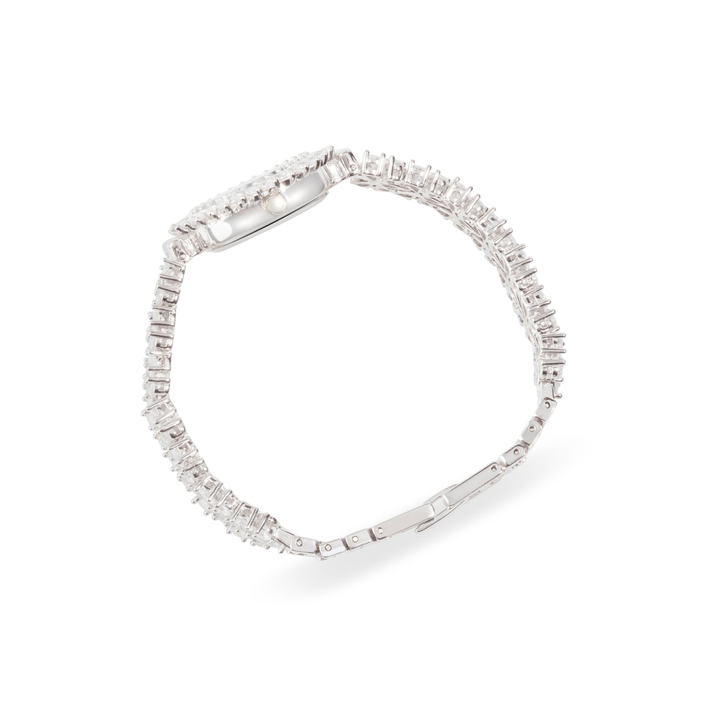 'Butterfly Band Rounded' Silver Bracelet Watch