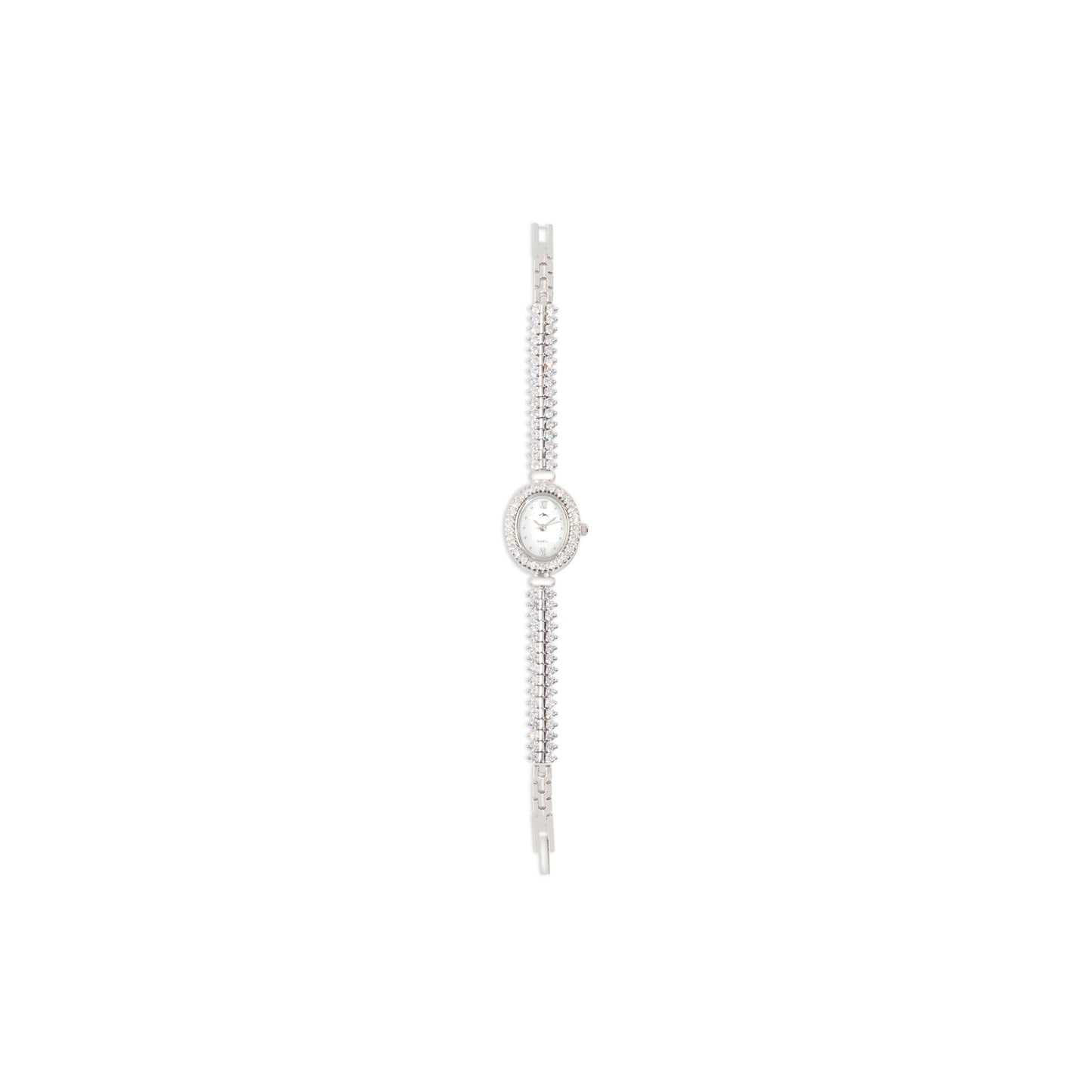 'Shining Zircon' Silver Bracelet Watch