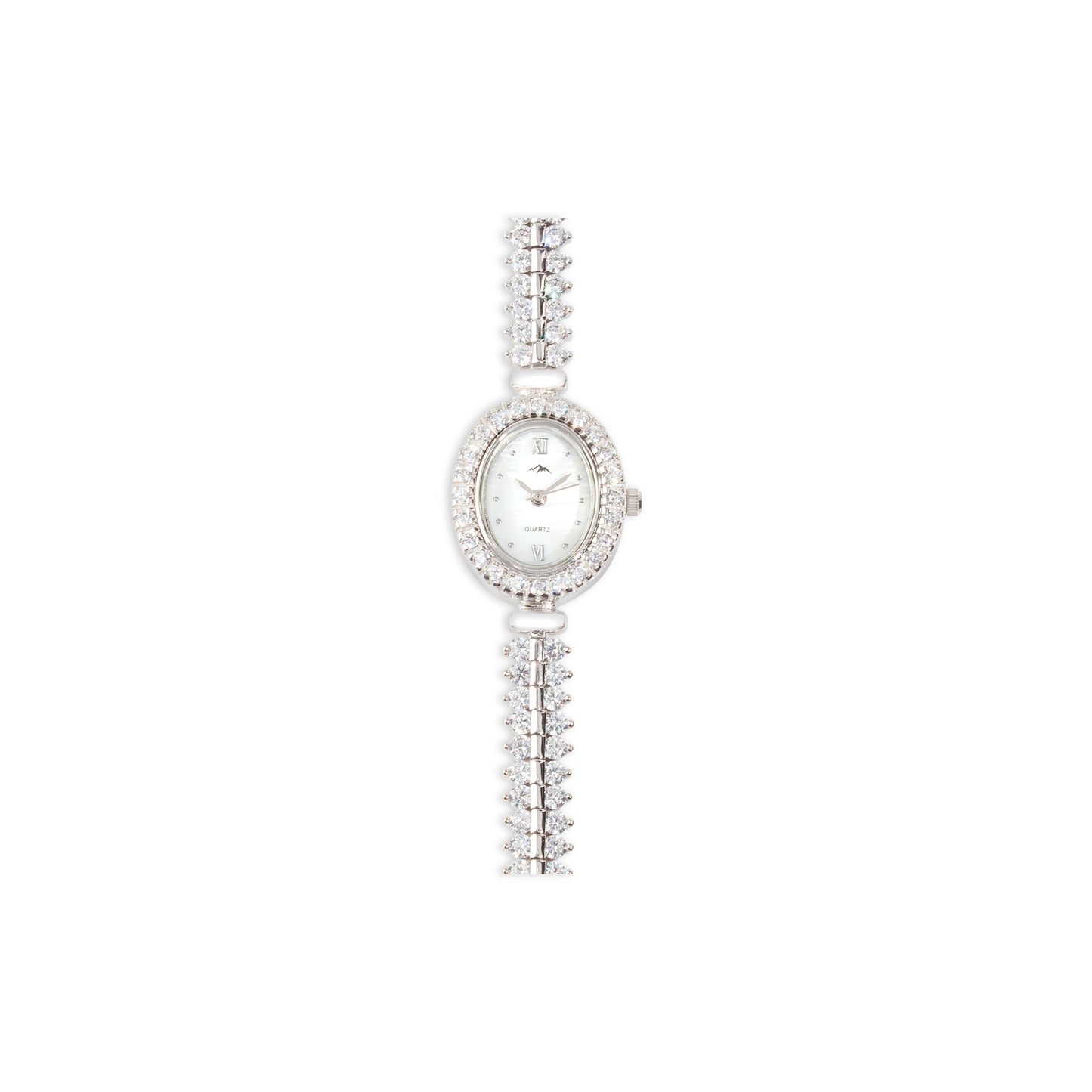 'Shining Zircon' Silver Bracelet Watch