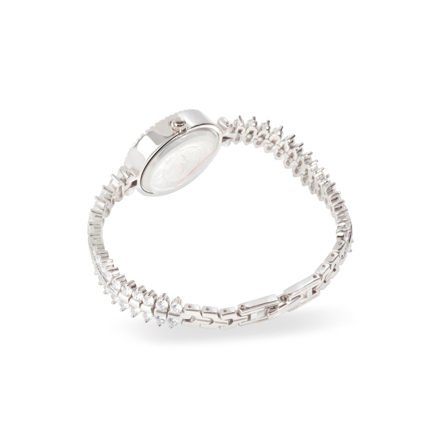 'Shining Zircon' Silver Bracelet Watch