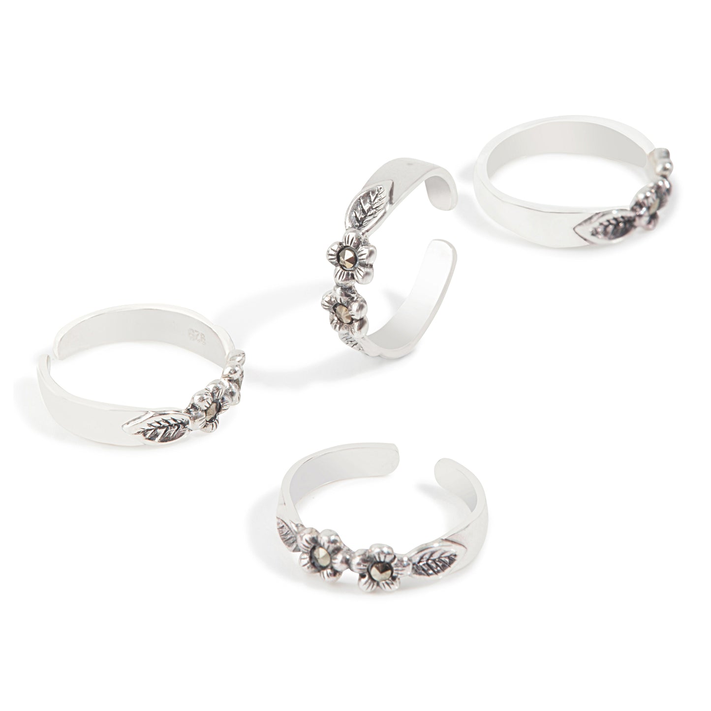 'Whispering Meadows Marcasite' Toe Rings