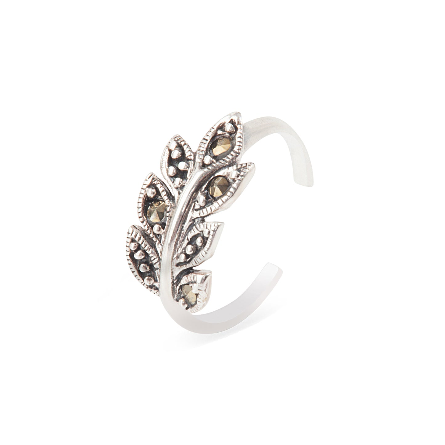 'Leaf Marcasite' Toe Rings