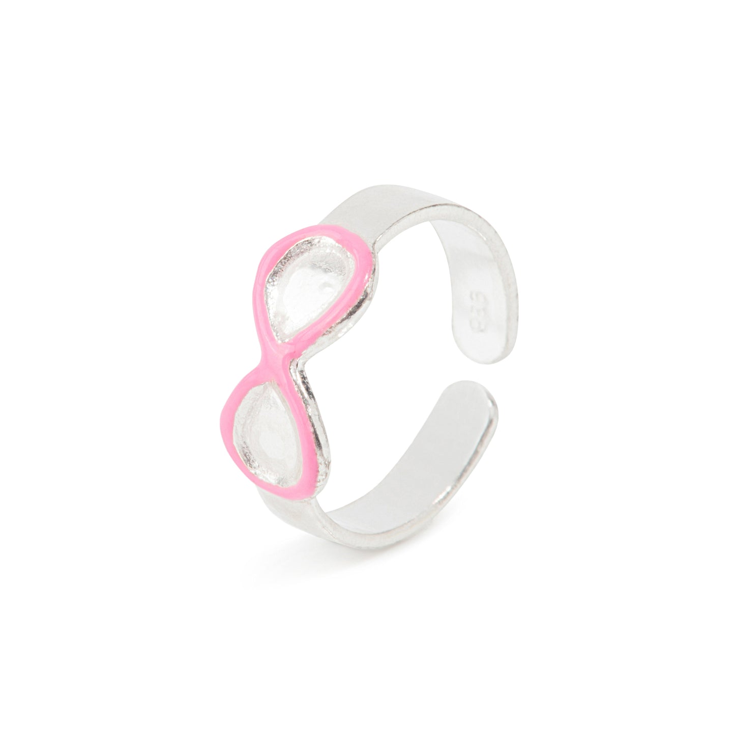 'Pink Infinity' Silver Toe Rings