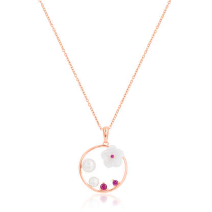 'Whispering Blossom' Rose Gold Pendant