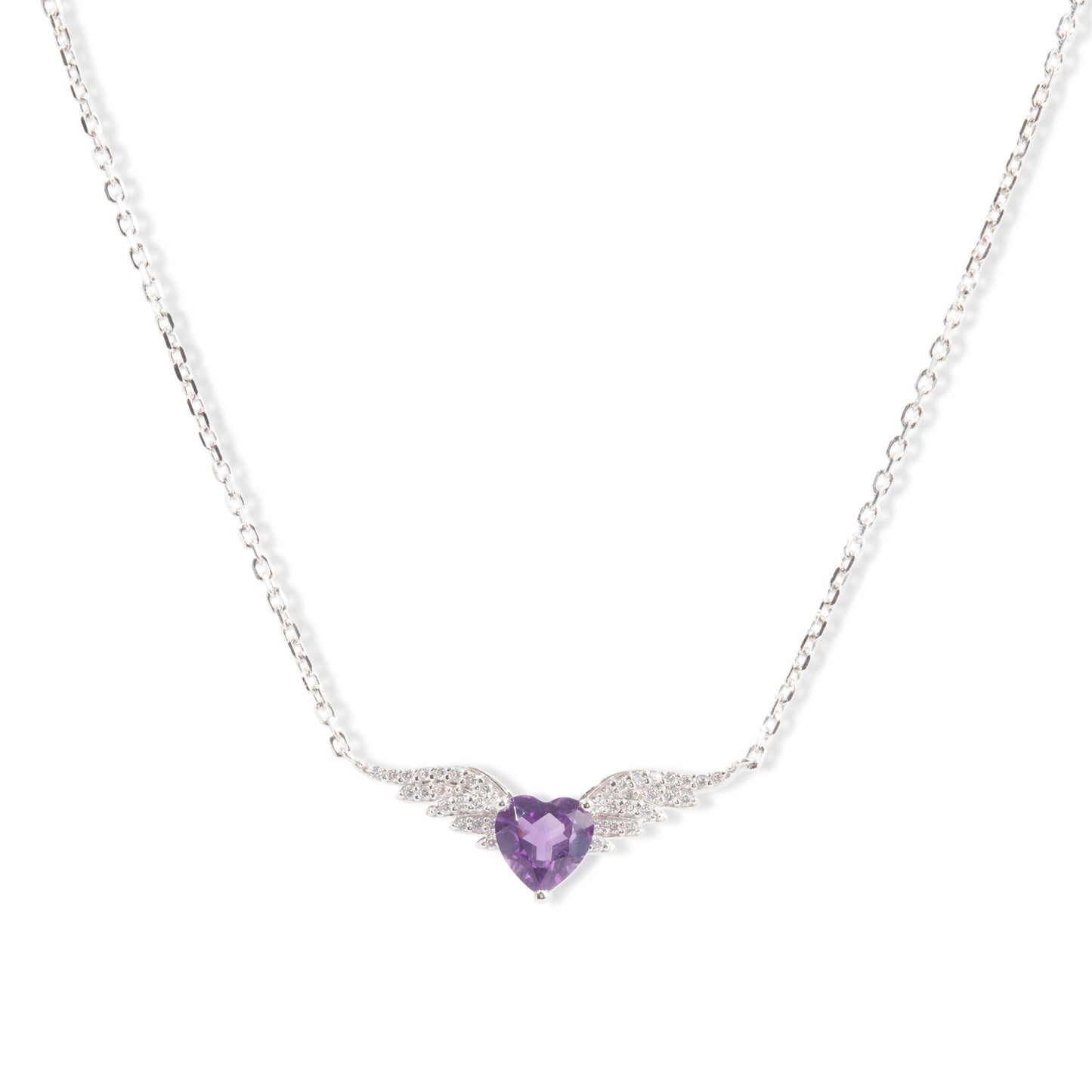 'WingedHeart Amethyst' Embrace Pendent